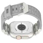 For Apple Watch 46mm / 49mm / 45mm / 44mm Mecha Stripe Texture Silicone Watch Band(Cloudy Gray) - 3