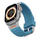 For Apple Watch 46mm / 49mm / 45mm / 44mm Tuobuzhe Liquid Silicone Watch Band(Advanced Blue) - 1