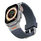 For Apple Watch 46mm / 49mm / 45mm / 44mm Tuobuzhe Liquid Silicone Watch Band(Grey) - 1