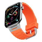 For Apple Watch 42mm / 41mm / 40mm / 38mm Tuobuzhe Liquid Silicone Watch Band(Orange) - 1