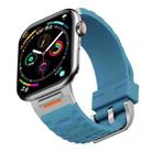 For Apple Watch 42mm / 41mm / 40mm / 38mm Tuobuzhe Liquid Silicone Watch Band(Advanced Blue) - 1