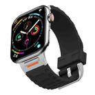 For Apple Watch 42mm / 41mm / 40mm / 38mm Tuobuzhe Liquid Silicone Watch Band(Black) - 1