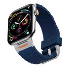 For Apple Watch 42mm / 41mm / 40mm / 38mm Tuobuzhe Liquid Silicone Watch Band(Midnight Blue) - 1