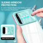 For Samsung Galaxy A26 5G Clear Acrylic + PC + TPU Lens Sliding Cover Full Coverage Phone Case(Blue+Pink) - 3