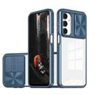 For Samsung Galaxy A16 5G Clear Acrylic + PC + TPU Lens Sliding Cover Full Coverage Phone Case(Navy Blue) - 1