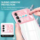 For Samsung Galaxy A16 5G Clear Acrylic + PC + TPU Lens Sliding Cover Full Coverage Phone Case(Pink+Cyan) - 3