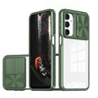 For Samsung Galaxy A16 5G Clear Acrylic + PC + TPU Lens Sliding Cover Full Coverage Phone Case(Olive Green) - 1