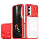 For Samsung Galaxy A16 5G Clear Acrylic + PC + TPU Lens Sliding Cover Full Coverage Phone Case(The Chinese Red) - 1