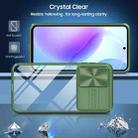 For Samsung Galaxy A56 5G / A36 5G Clear Acrylic + PC + TPU Lens Sliding Cover Full Coverage Phone Case(Olive Green) - 2