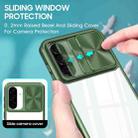 For Samsung Galaxy A56 5G / A36 5G Clear Acrylic + PC + TPU Lens Sliding Cover Full Coverage Phone Case(Olive Green) - 3