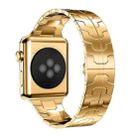 For Apple Watch 42 / 44 / 45 / 46 / 49mm xDfind Butterfly Buckle Stainless Steel Watch Band(Gold) - 1