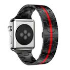 For Apple Watch 38 / 40 / 41 / S10 42mm xDfind Butterfly Buckle Stainless Steel Watch Band(Black Red) - 1
