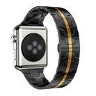 For Apple Watch 38 / 40 / 41 / S10 42mm xDfind Butterfly Buckle Stainless Steel Watch Band(Black Gold) - 1