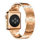 For Apple Watch 38 / 40 / 41 / S10 42mm xDfind Butterfly Buckle Stainless Steel Watch Band(Rose Gold) - 1