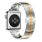 For Apple Watch 38 / 40 / 41 / S10 42mm xDfind Butterfly Buckle Stainless Steel Watch Band(Starlight Gold) - 1