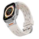 For Apple Watch 42mm / 41mm / 40mm / 38mm Tuobuzhe Oval Holes Silicone Watch Band(Starlight) - 1