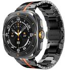 For Samsung Galaxy Watch8 / 8 Classic xDfind Butterfly Buckle Stainless Steel Watch Band(Black Orange) - 1
