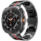 For Samsung Galaxy Watch Ultra / Ultra 2025 xDfind Butterfly Buckle Stainless Steel Watch Band(Black Red) - 1