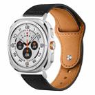 For Samsung Galaxy Watch Ultra / Ultra 2025 xDfind Rivet Buckle Genuine Leather Watch Band(Black) - 1
