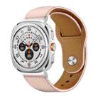 For Samsung Galaxy Watch Ultra / Ultra 2025 xDfind Rivet Buckle Genuine Leather Watch Band(Pink) - 1