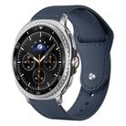 For Samsung Galaxy Watch8 / 8 Classic xDfind Rivet Buckle Genuine Leather Watch Band(Dark Blue) - 1