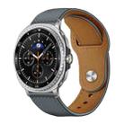 For Samsung Galaxy Watch8 / 8 Classic xDfind Rivet Buckle Genuine Leather Watch Band(Grey) - 1