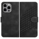 For Doogee Note 58 / Note 58 Pro Elephant Head Embossed Phone Leather Case with Lanyard(Black) - 1