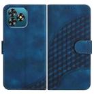 For Oukitel C53 Elephant Head Embossed Phone Leather Case with Lanyard(Royal Blue) - 1