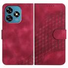 For Oukitel C51 Elephant Head Embossed Phone Leather Case with Lanyard(Rose Red) - 1