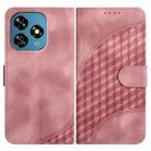 For Oukitel C51 Elephant Head Embossed Phone Leather Case with Lanyard(Pink) - 1