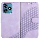 For Oukitel C51 Elephant Head Embossed Phone Leather Case with Lanyard(Light Purple) - 1