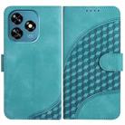 For Oukitel C51 Elephant Head Embossed Phone Leather Case with Lanyard(Light Blue) - 1