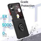 For OPPO Find N2 Flip Q Shadow 1 Series TPU + PC Phone Case with Ring(Sky Blue) - 2