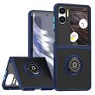 For OPPO Find N2 Flip Q Shadow 1 Series TPU + PC Phone Case with Ring(Royal Blue) - 1