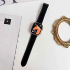 For Apple Watch 46mm / 49mm / 45mm / 44mm Nappa Magnetic Buckle Leather Silicone Watch Band(Black) - 2