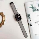 For Apple Watch 46mm / 49mm / 45mm / 44mm Nappa Magnetic Buckle Leather Silicone Watch Band(Cloudy Gray) - 2