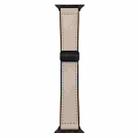 For Apple Watch 46mm / 49mm / 45mm / 44mm Nappa Magnetic Buckle Leather Silicone Watch Band(Apricot) - 1