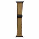 For Apple Watch 42mm / 41mm / 40mm / 38mm Nappa Magnetic Buckle Leather Silicone Watch Band(Light Brown) - 1