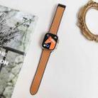 For Apple Watch 42mm / 41mm / 40mm / 38mm Nappa Magnetic Buckle Leather Silicone Watch Band(Light Brown) - 2