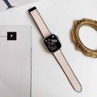 For Apple Watch 42mm / 41mm / 40mm / 38mm Nappa Magnetic Buckle Leather Silicone Watch Band(Apricot) - 2