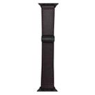 For Apple Watch 42mm / 41mm / 40mm / 38mm Nappa Magnetic Buckle Leather Silicone Watch Band(Black Brown) - 1