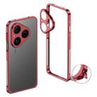 For Huawei Pura 80 5G Metal Frame Heat Dissipation Phone Case with Camera Guard Ring(Red) - 1