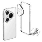 For Huawei Pura 80 Pro 5G / 80 Pro+ 5G Metal Frame Heat Dissipation Phone Case with Camera Guard Ring(Silver) - 1