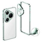 For Huawei Pura 80 Pro 5G / 80 Pro+ 5G Metal Frame Heat Dissipation Phone Case with Camera Guard Ring(Light Green) - 1
