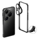 For Huawei Pura 80 Pro 5G / 80 Pro+ 5G Metal Frame Heat Dissipation Phone Case with Camera Guard Ring(Black) - 1
