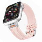 For Apple Watch 42mm / 41mm / 40mm / 38mm Tuobuzhe Woven Texture Silicone Watch Band(Retro Rose) - 1