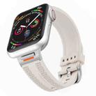 For Apple Watch 42mm / 41mm / 40mm / 38mm Tuobuzhe Woven Texture Silicone Watch Band(Starlight) - 1