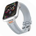 For Apple Watch 42mm / 41mm / 40mm / 38mm Tuobuzhe Woven Texture Silicone Watch Band(Cloudy Gray) - 1