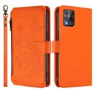 For T-Mobile Revvl 6 Pro 5G / 6X Pro 5G Butterfly Love Flower Multi-card Zipper Wallet Leather Phone Case(Orange) - 2
