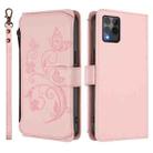 For T-Mobile Revvl 6 Pro 5G / 6X Pro 5G Butterfly Love Flower Multi-card Zipper Wallet Leather Phone Case(Pink) - 2